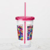 Snoep Verkleurde bloemen Acrylknollen Acryl Drinkbeker (Rechts)