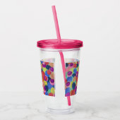 Snoep Verkleurde bloemen Acrylknollen Acryl Drinkbeker (Links)