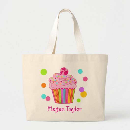 Snoep verrassingscupcake grote tote bag (Voorkant)