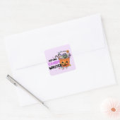 Snoep verspild krijgen vierkante sticker (Envelop)