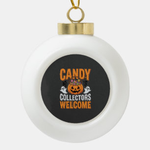 Snoep Verzamelaars Welkom Halloween Pompoen Keramische Bal Ornament