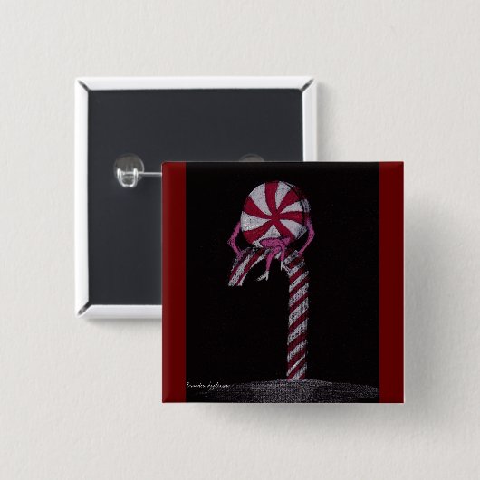 Snoep Vierkante Button 5,1 Cm (Voorkant /achterkant)