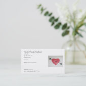 Snoep Visitekaartje hart (Staand voorkant)