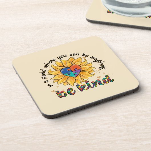 Snoep voor autisme bier onderzetter (Linkerzijde)