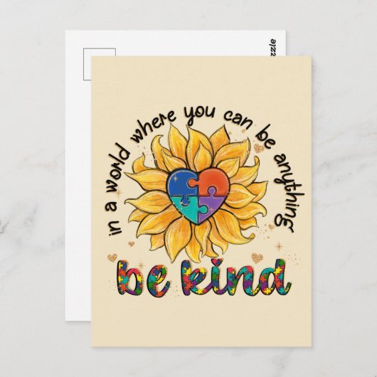 Snoep voor autisme briefkaart (Voorkant / Achterkant)