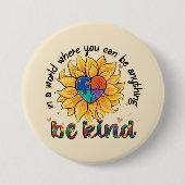 Snoep voor autisme ronde button 7,6 cm (Voorkant)