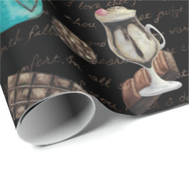 Snoep voor cacaomarshmallows winter cadeaupapier