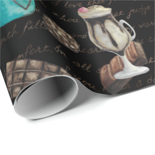Snoep voor cacaomarshmallows winter cadeaupapier