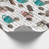 Snoep voor cacaomarshmallows winter cadeaupapier (Hoek)