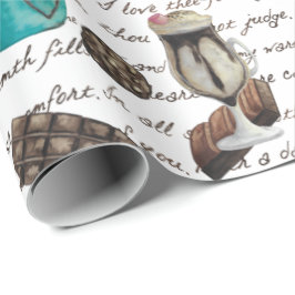 Snoep voor cacaomarshmallows winter cadeaupapier