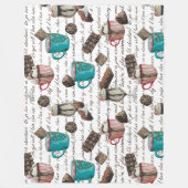 Snoep voor cacaomarshmallows winter fleece deken (Voorkant)