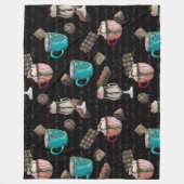 Snoep voor cacaomarshmallows winter fleece deken (Voorkant)