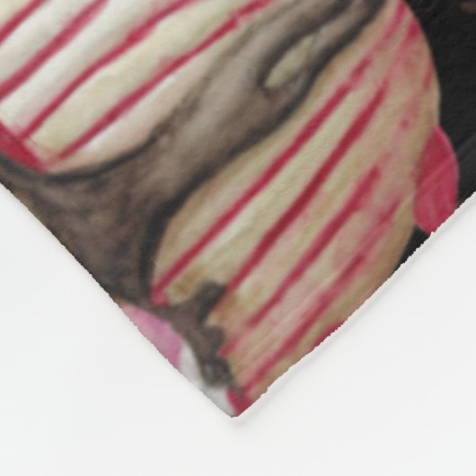 Snoep voor cacaomarshmallows winter fleece deken (Hoek)