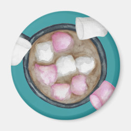 Snoep voor cacaomarshmallows winter magneet