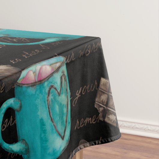 Snoep voor cacaomarshmallows winter tafelkleed (Voorbeeld)