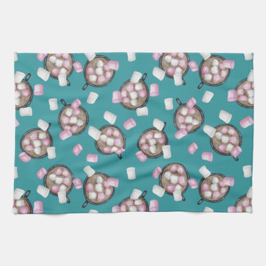 Snoep voor cacaomarshmallows winter theedoek (Horizontaal)