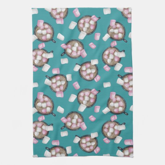 Snoep voor cacaomarshmallows winter theedoek (Verticaal)