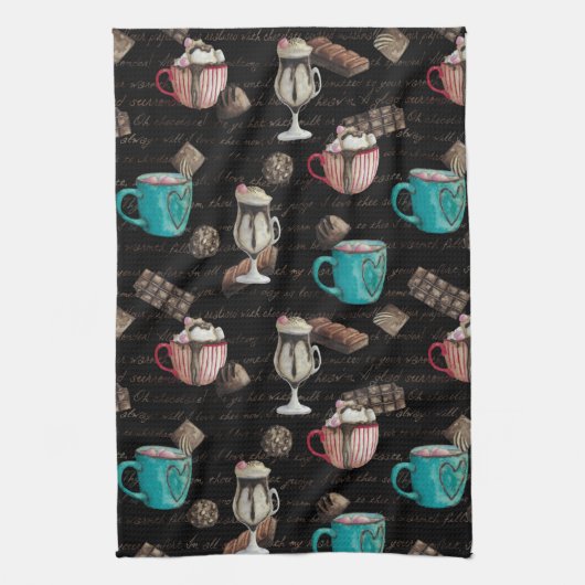 Snoep voor cacaomarshmallows winter theedoek (Verticaal)