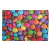 snoep voor chocolade met een gekleurde zwarte rege kussensloop (Achterkant-Links)