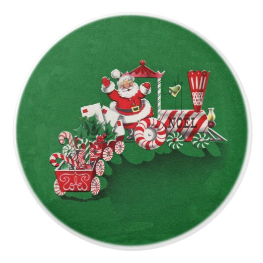  Snoep voor de kerstman met peppermint Keramische Knop (Voorkant)