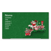  Snoep voor de kerstman met peppermint Visitekaartje Magneet (Voorkant)