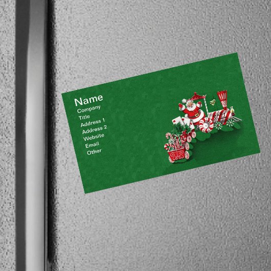 Snoep voor de kerstman met peppermint Visitekaartje Magneet