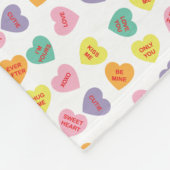 Snoep voor gesprek Harten vlooienbundel Fleece Deken (Hoek)