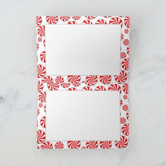 Snoep voor kerstmis met verwijderbaar Label Feestdagen Kaart (Binnen)