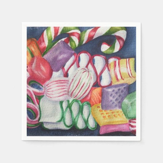 Snoep voor kerstmis servetten (Voorkant)