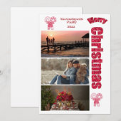 Snoep Vrolijk Kerstfeest & 3 Aangepaste Afbeelding Feestdagenkaart (Voorkant / Achterkant)