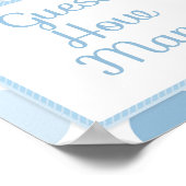 Snoep walvis Baby shower raad hoeveel spel Poster (Hoek)