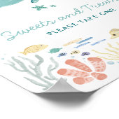 Snoep Walvis Onder De Zee Baby Shower  Poster (Hoek)