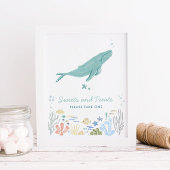 Snoep Walvis Onder De Zee Baby Shower  Poster