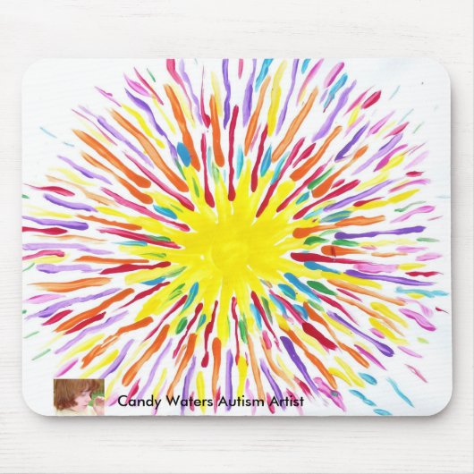 Snoep Waters Autism Artist Mousepad Muismat (Voorkant)