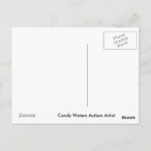 Snoep Waters Autisme Artist Briefkaart (Achterkant)