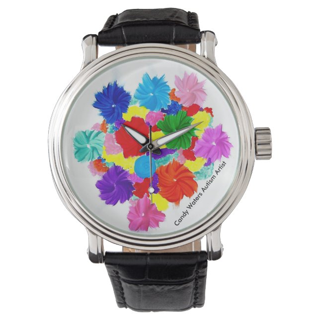 Snoep Waters Autisme Artist Horloge (Voorkant)