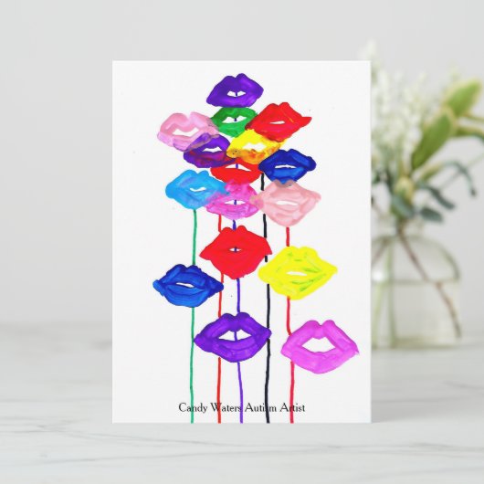 Snoep Waters Autisme Artist Kaart (Staand voorkant)