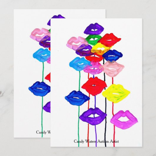 Snoep Waters Autisme Artist Kaart (Voorkant / Achterkant)