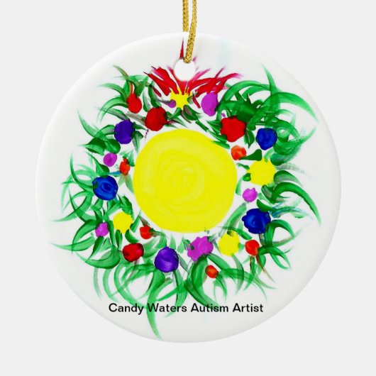Snoep Waters Autisme Artist Keramisch Ornament (Voorkant)