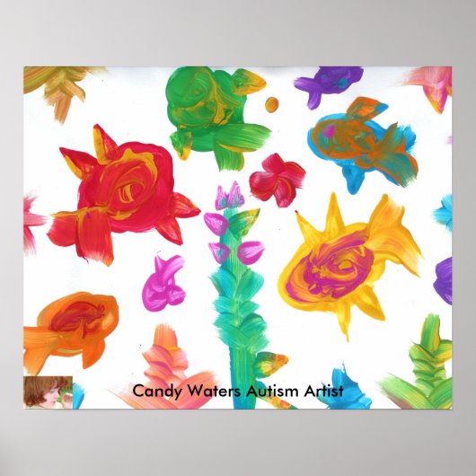 Snoep Waters Autisme Artist Poster (Voorkant)