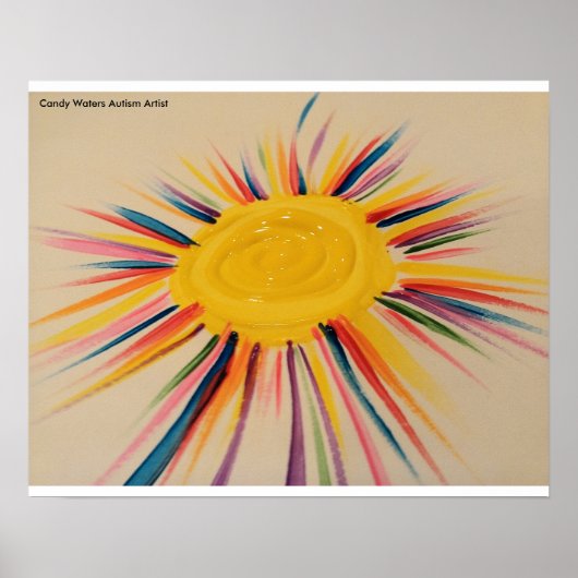 Snoep Waters Autisme Artist Poster (Voorkant)