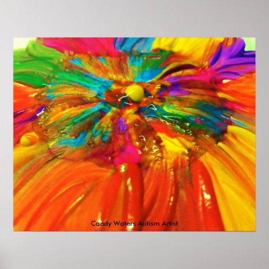Snoep Waters Autisme Artist Poster (Voorkant)