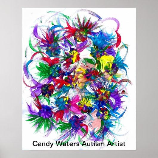 Snoep Waters Autisme Artist Poster (Voorkant)