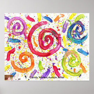 Snoep Waters Autisme Artist Poster