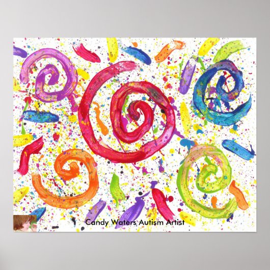 Snoep Waters Autisme Artist Poster (Voorkant)