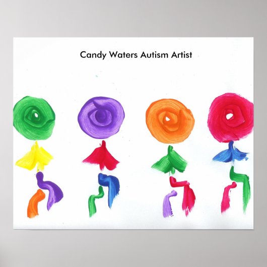 Snoep Waters Autisme Artist Poster (Voorkant)