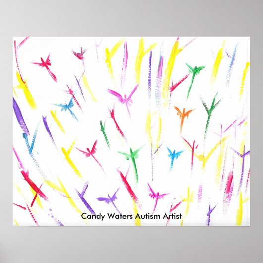 Snoep Waters Autisme Artist Poster (Voorkant)