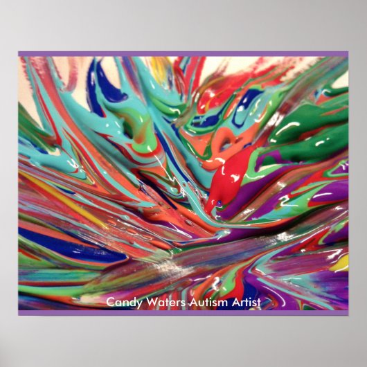 Snoep Waters Autisme Artist Poster (Voorkant)