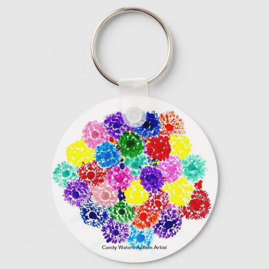 Snoep Waters Autisme Artist Sleutelhanger (Voorkant)