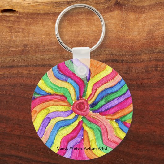 Snoep Waters Autisme Artist Sleutelhanger (Voorkant)